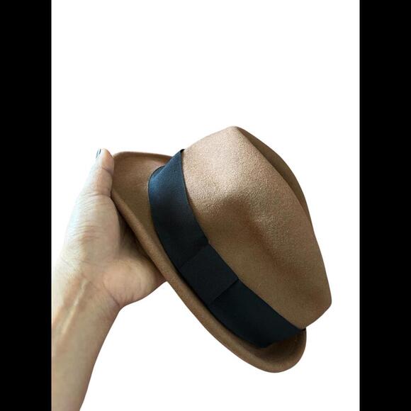 Aldo Brown Fedora Hat with Black Band - Picture 2 of 3